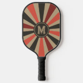 Gepersonaliseerde Retro Sunburst - Route 66 Kleur Pickleball Paddle (Voorkant)