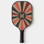 Gepersonaliseerde Retro Sunburst - Route 66 Kleur Pickleball Paddle (Achterkant)