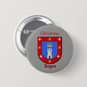 Gepersonaliseerde Reyes Historisch Schild Ronde Button 5,7 Cm (Voorkant /achterkant)