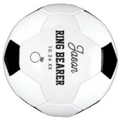 Gepersonaliseerde Ring Ring Bearer Cadeau Voetbal (Gedraaid)