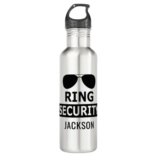 Gepersonaliseerde Ring Security Ring Bearer Waterfles (Voorkant)