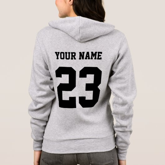 Gepersonaliseerde Ringette Girl Ringette speler Gi Hoodie (Achterkant)
