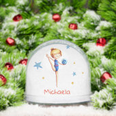 Gepersonaliseerde ritmische gymnast sneeuwbol (Kerstmis)