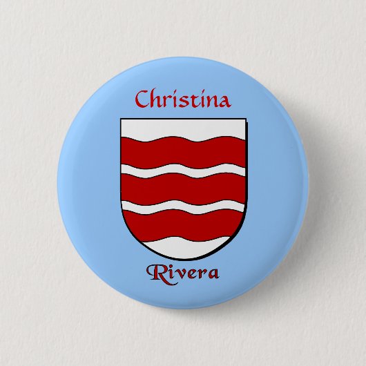 Gepersonaliseerde Rivera Historisch Schild Ronde Button 5,7 Cm (Voorkant)