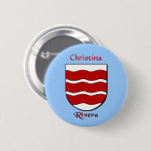 Gepersonaliseerde Rivera Historisch Schild Ronde Button 5,7 Cm (Voorkant /achterkant)
