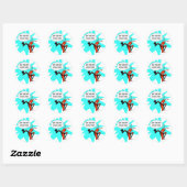 Gepersonaliseerde rivierkreeft/kreeft Tuxedo Stick Ronde Sticker (Vel)