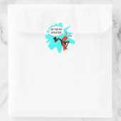 Gepersonaliseerde rivierkreeft/kreeft Tuxedo Stick Ronde Sticker (Tas)