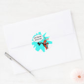 Gepersonaliseerde rivierkreeft/kreeft Tuxedo Stick Ronde Sticker (Envelop)