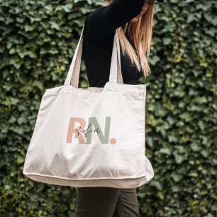 gepersonaliseerde RN Geregistreerde zurnaam kallig Tote Bag