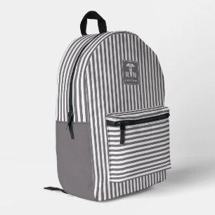 Gepersonaliseerde RN Modern en Elegant Stripes Pat Bedrukte Rugzak