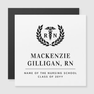 Gepersonaliseerde RN Nursing School Afstuderen Ele Magnetische Uitnodiging