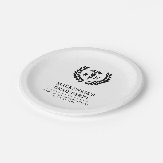 Gepersonaliseerde RN Nursing School Afstuderen Ele Papieren Bordje (Gekanteld)