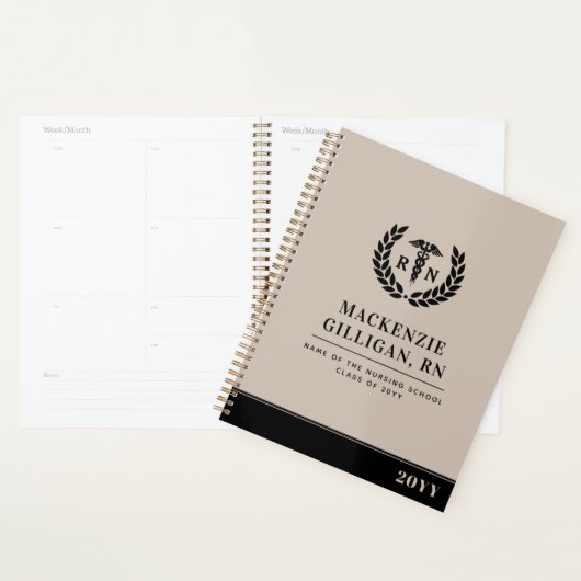 Gepersonaliseerde RN Nursing School Afstuderen Ele Planner (Display)
