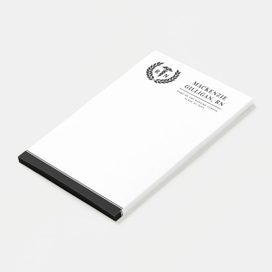 Gepersonaliseerde RN Nursing School Afstuderen Ele Post-it® Notes (Schuin)