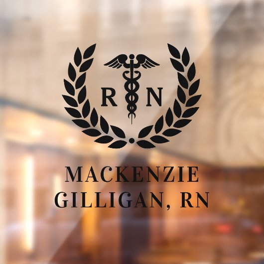 Gepersonaliseerde RN Nursing School Afstuderen Ele Raamsticker (Vel 2)