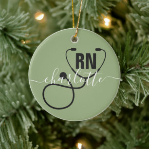 Gepersonaliseerde RN Registered Nurse Afstuderen Keramisch Ornament