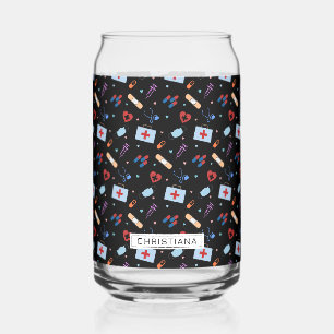 Gepersonaliseerde RN-verpleegster Arts Medisch P Blikvorm Glas