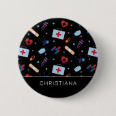 Gepersonaliseerde RN-verpleegster | Arts Medisch P Ronde Button 5,7 Cm (Voorkant)