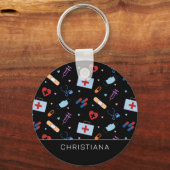 Gepersonaliseerde RN-verpleegster | Arts Medisch P Sleutelhanger (Voorkant)