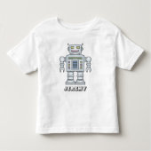 Gepersonaliseerde robot cartoon t shirt voor klein (Voorkant)