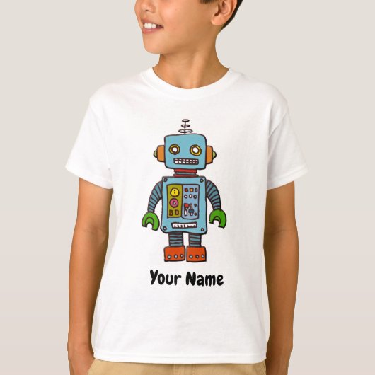 Gepersonaliseerde robot t-shirt (Voorkant)