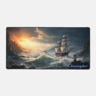 Gepersonaliseerde Rocky Cove en Ship Desk Mat