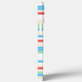 Gepersonaliseerde rode blauwe munt strepen Case-Mate iPhone case (Achterkant / Rechts)