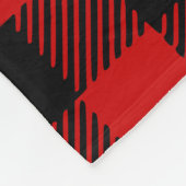 Gepersonaliseerde rode buffelbak fleece deken (Hoek)