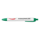 Gepersonaliseerde rode chilipeper schrijfpens zwarte inkt pen (Bodem)