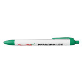 Gepersonaliseerde rode chilipeper schrijfpens zwarte inkt pen (Bovenkant)