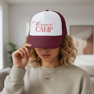 Gepersonaliseerde Rode Cowgirl Camp Bachelorette Trucker Pet