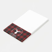 Gepersonaliseerde rode en zwarte buffelplaat post-it® notes (Schuin)