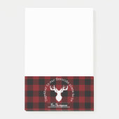 Gepersonaliseerde rode en zwarte buffelplaat post-it® notes (Voorkant)