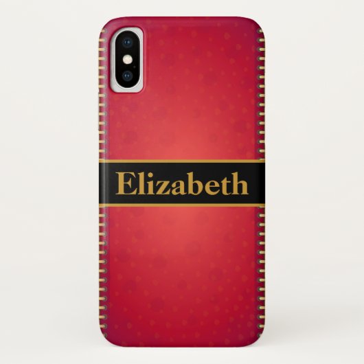 Gepersonaliseerde rode glitters Glazen folie confe Case-Mate iPhone Case (Achterkant)