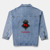 Gepersonaliseerde rode Gothic Denim Jacket (Achterkant)