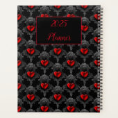 Gepersonaliseerde rode Gothic Planner (Achterkant)