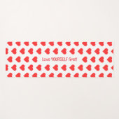 Gepersonaliseerde Rode Hart Yoga Mat - Custom Quot (Voorkant (horizontaal))