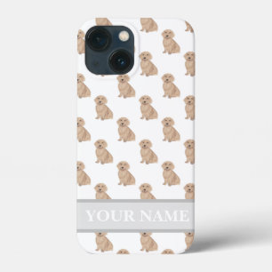 Gepersonaliseerde rode, langharige dachshund iPhone 13 mini hoesje