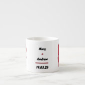 Gepersonaliseerde Rode LIEFDE Mok met namen en dat (Voorkant)