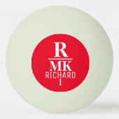 Gepersonaliseerde rode Logo aangepaste kleuren Pingpongballen (Voorkant)