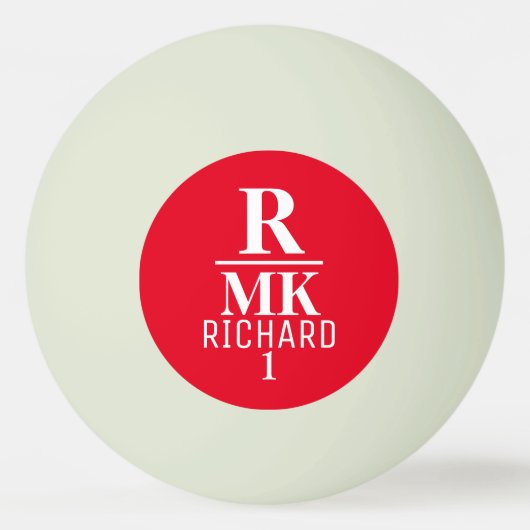 Gepersonaliseerde rode Logo aangepaste kleuren Pingpongballen (Voorkant)
