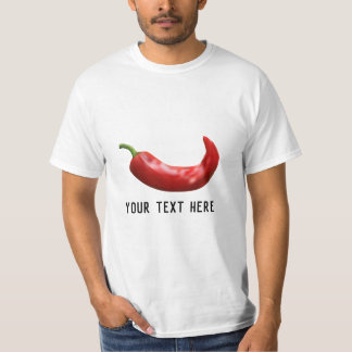 Gepersonaliseerde rode Spaanse peper t shirt