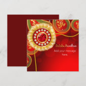 Gepersonaliseerde Rode Sparkle Happy Raksha Bandha (Voorkant / Achterkant)