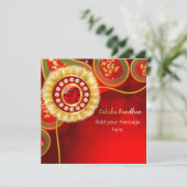 Gepersonaliseerde Rode Sparkle Happy Raksha Bandha (Staand voorkant)
