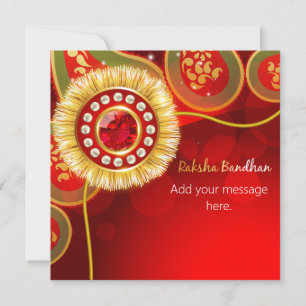 Gepersonaliseerde Rode Sparkle Happy Raksha Bandha