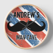 Gepersonaliseerde Rode Whte en Blauwe Mustache Man (Voorkant)