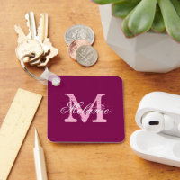 Gepersonaliseerde rode wijn kleur naam monogram sl