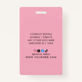 Gepersonaliseerde Rode Witte Hond Badge (Achterkant)