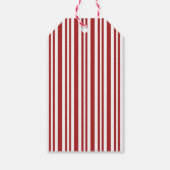 Gepersonaliseerde rode witte vrolijke kerst rustie cadeaulabel (Achterkant)