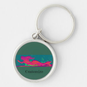 Gepersonaliseerde rode zeemeermin Thunder_Cove Sleutelhanger